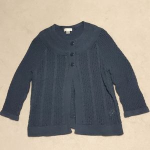Christopher & Banks Navy Cardigan Sweater